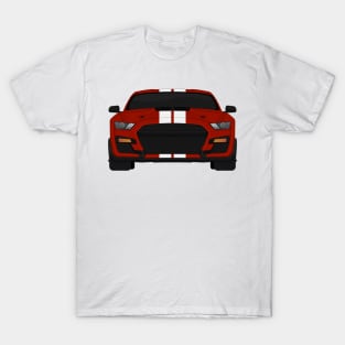 Shelby GT500 2020 Rapid-Red + White Stripes T-Shirt